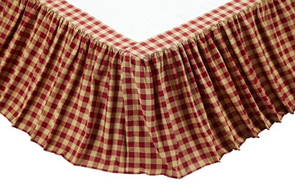 Red Gingham Bed Skirt 103